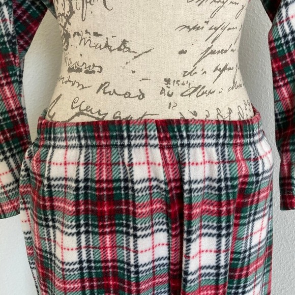 Lauren Ralph Lauren Women's Plaid Flannel Monogram Pajama Set M Classic Preppy - Picture 11 of 14